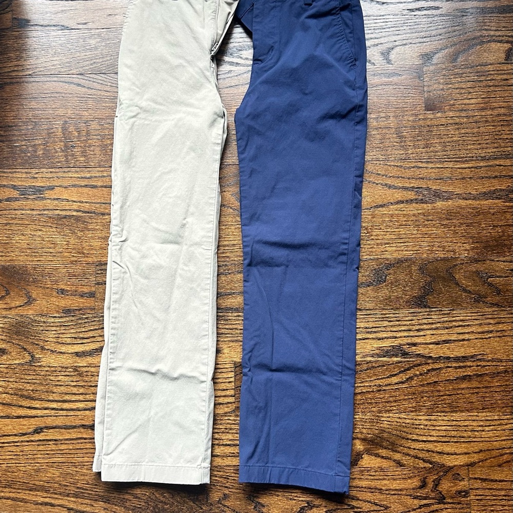 Vineyard Vines Kids Beige and Navy Performance Khakis